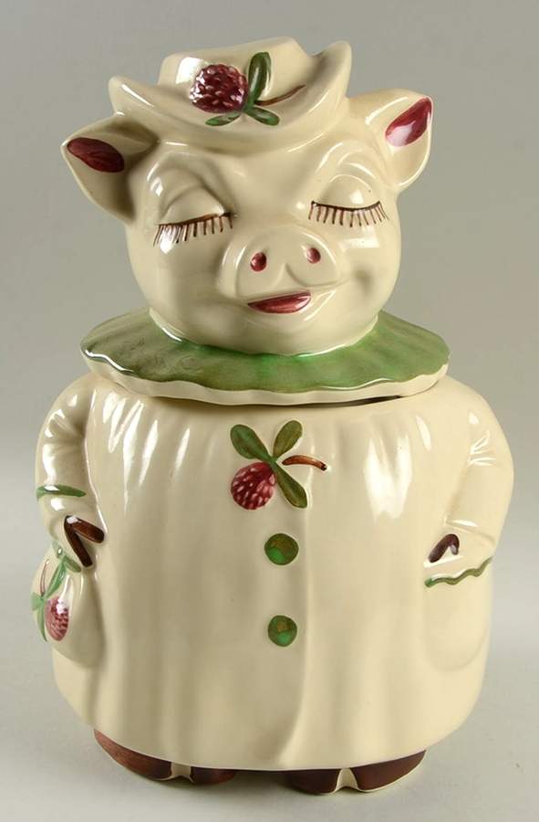 Winnie Pig Cookie Jar & Lid #4 by Shawnee-1