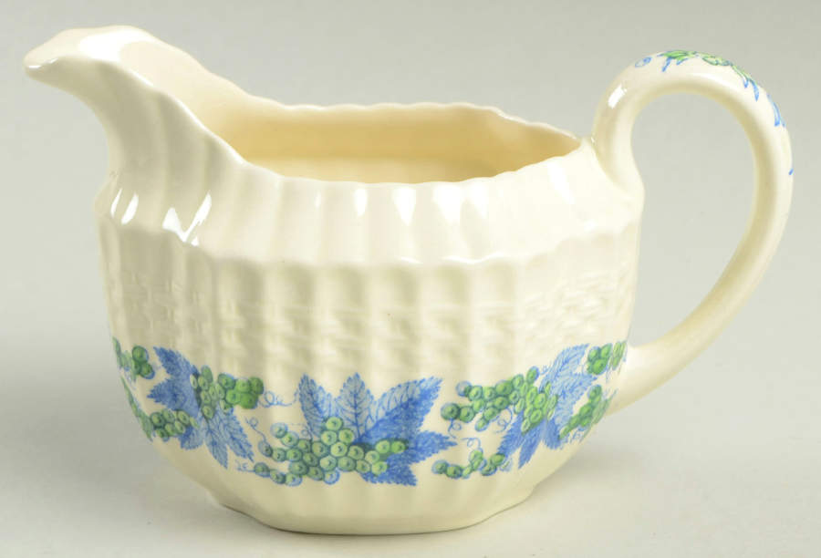 Valencia Blue Green (Cream Background) Creamer by Spode-1