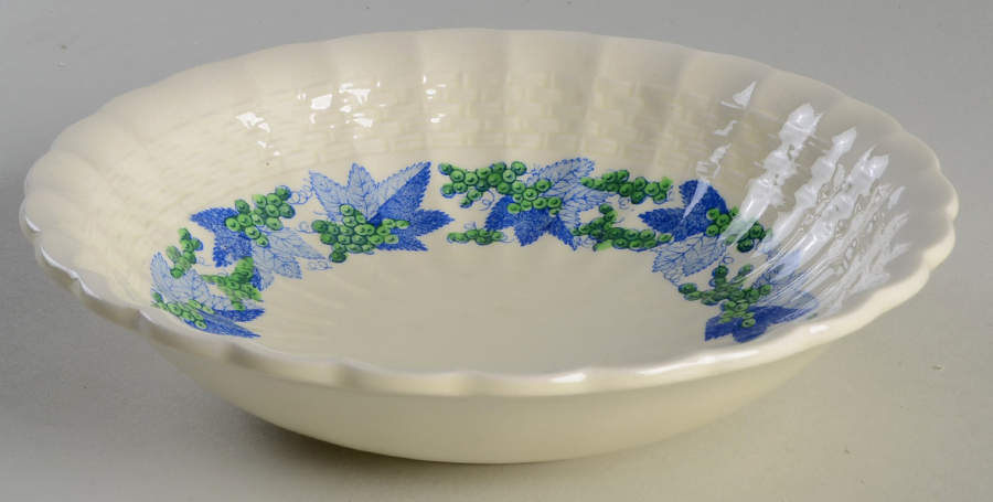 Valencia Blue Green (Cream Background) Coupe Cereal Bowl by Spode-1