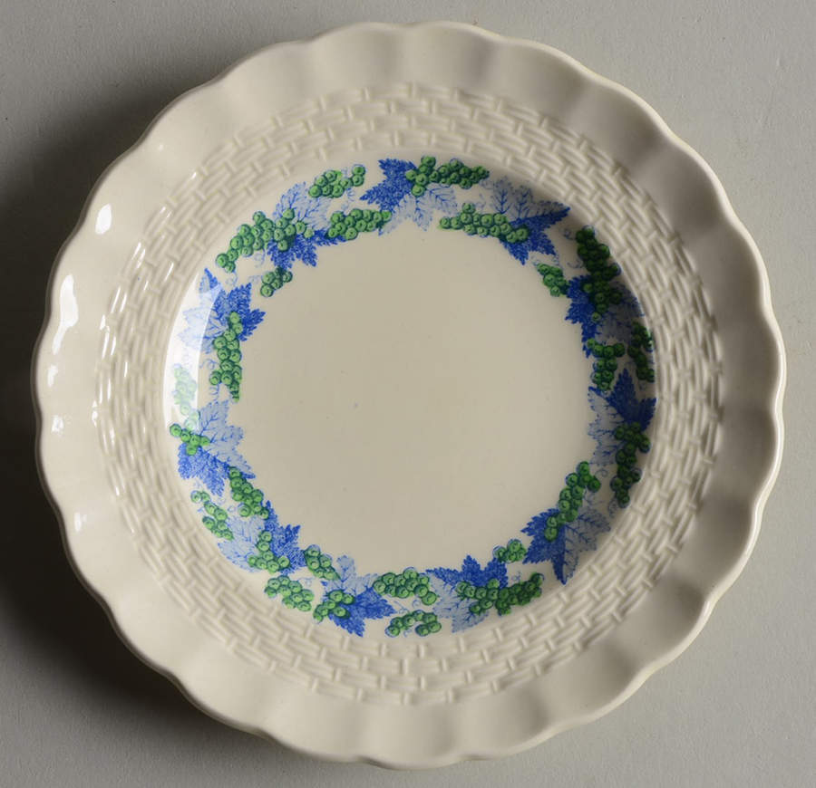 Valencia Blue Green (Cream Background) Small Bread & Butter Plate by Spode-1