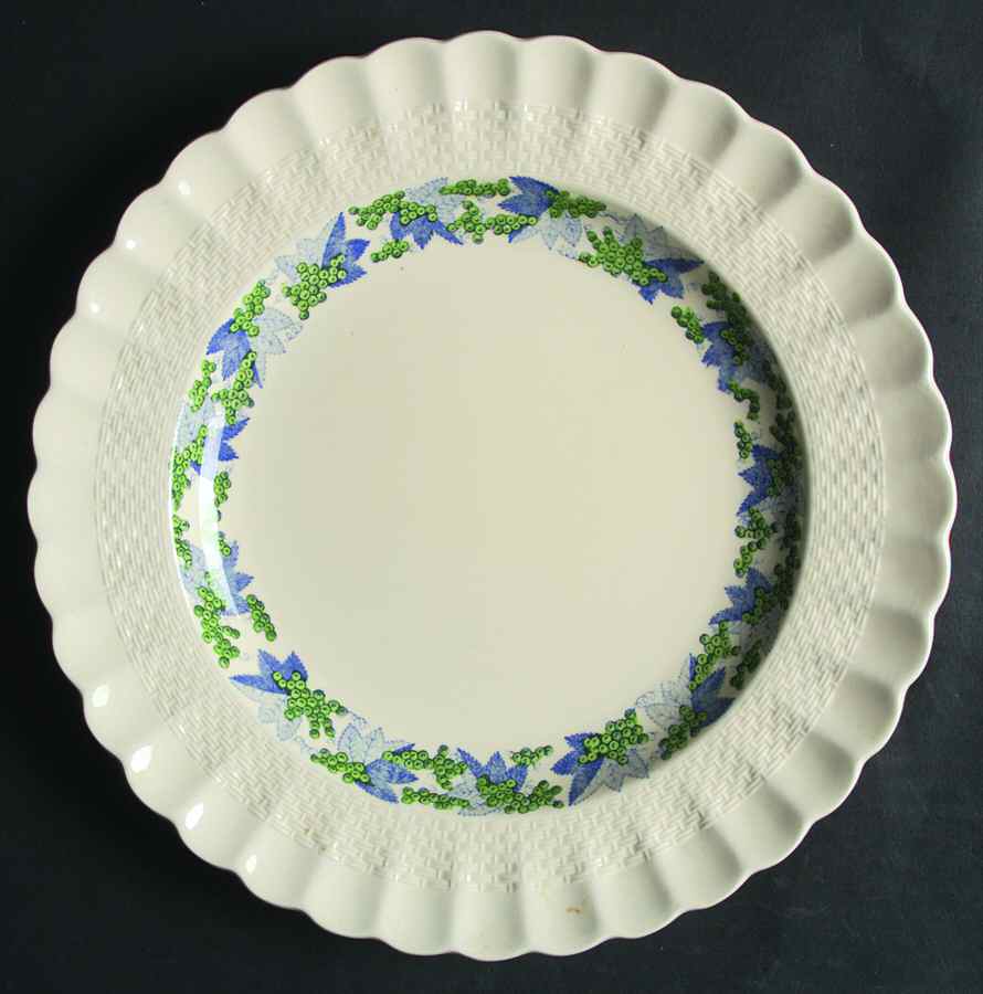Valencia Blue Green (Cream Background) Dinner Plate by Spode-1
