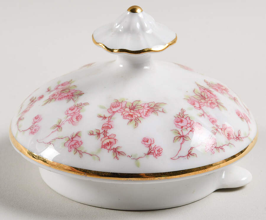 Bridal Rose Lid for Teapot by Schumann - Bavaria-1