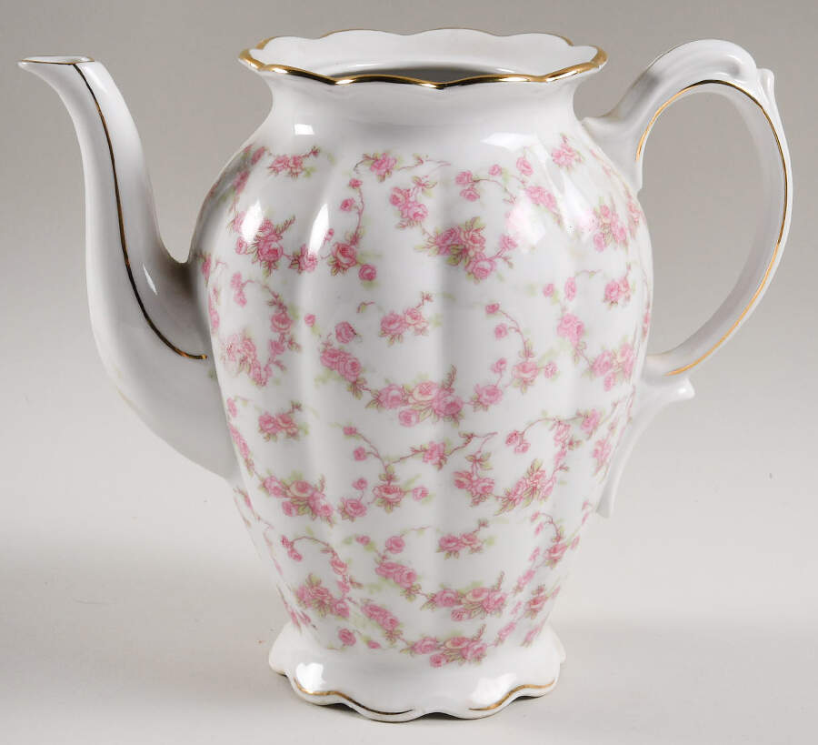 Bridal Rose Coffee Pot No Lid by Schumann - Bavaria-1