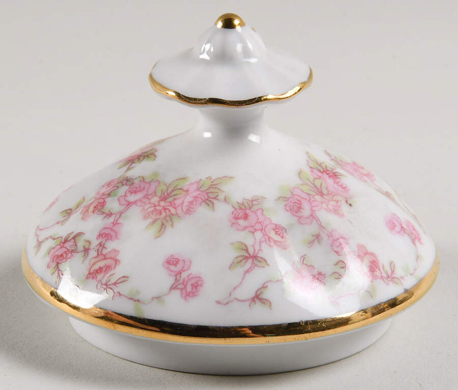 Bridal Rose Lid for Coffee Pot by Schumann - Bavaria-1
