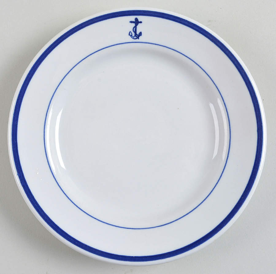 US Navy Mess (Wardroom Officer) Salad Plate by Sterling China (USA)-1