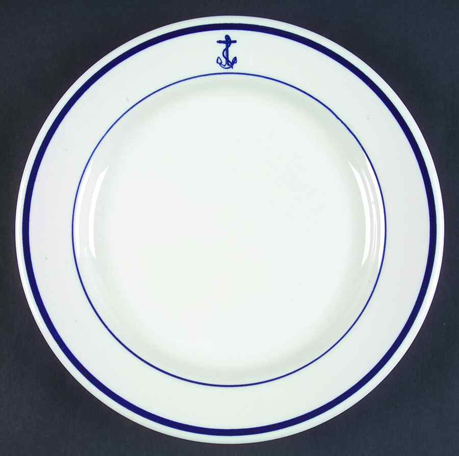 US Navy Mess (Wardroom Officer) Dinner Plate by Sterling China (USA)-1