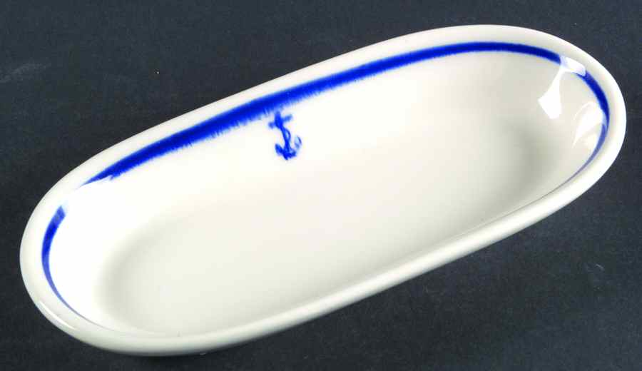 US Navy Mess (Wardroom Officer) 7" Pickle Dish by Sterling China (USA)-1