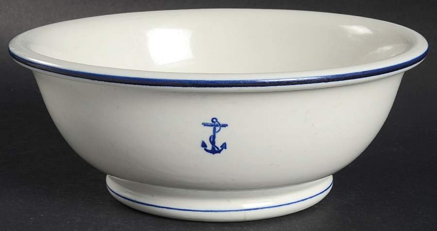 US Navy Mess (Wardroom Officer) 9" Round Vegetable Bowl by Sterling China (USA)-1