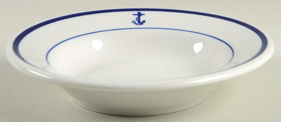 US Navy Mess (Wardroom Officer) Rim Cereal Bowl by Sterling China (USA)-1