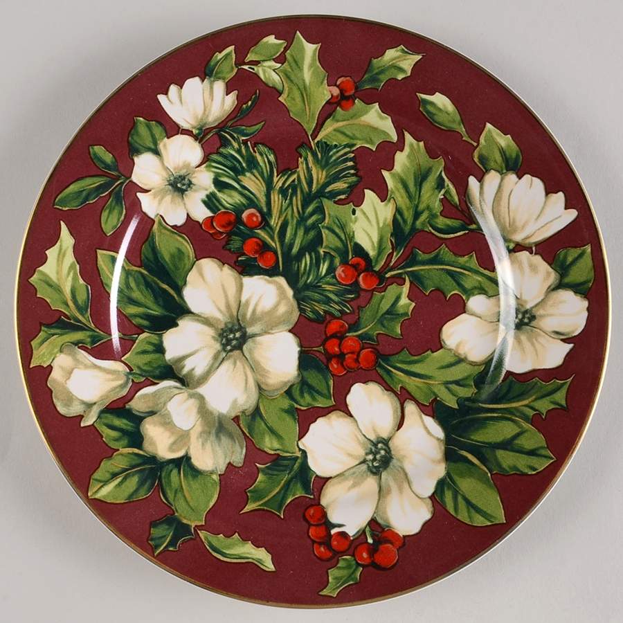 Splendor Burgundy Salad Plate by Sakura-1