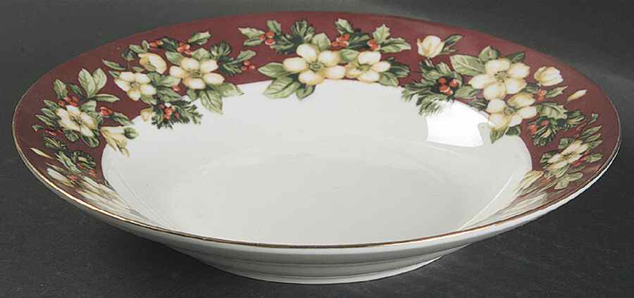 Splendor Burgundy Coupe Soup Bowl by Sakura-1