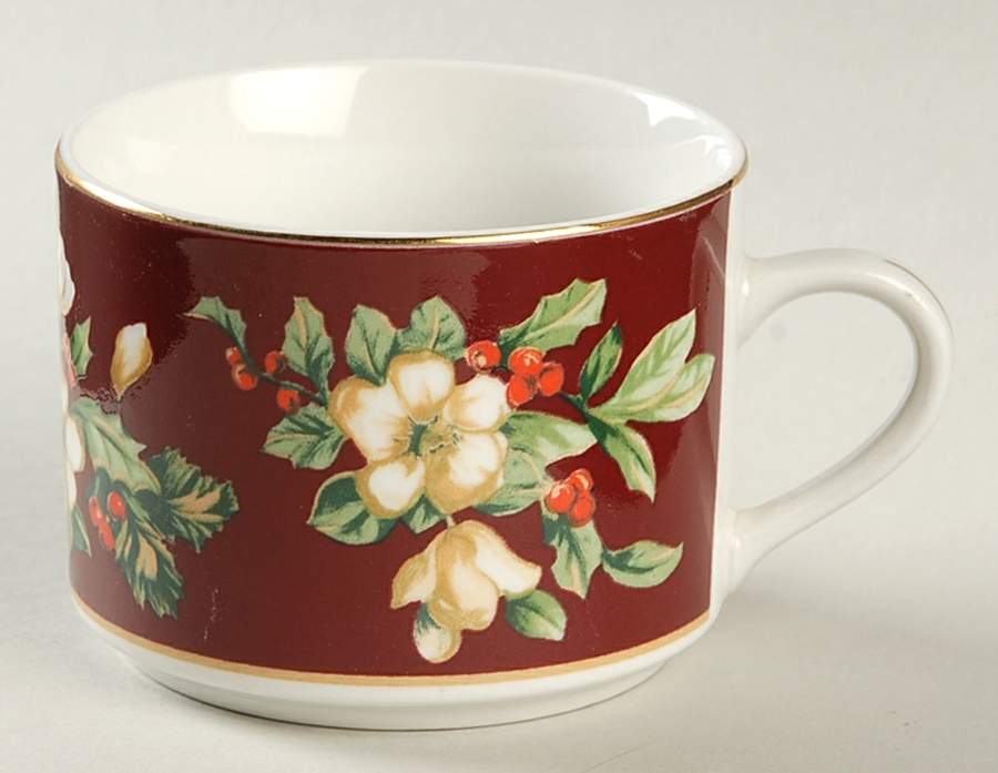 Splendor Burgundy Flat Cup by Sakura-1
