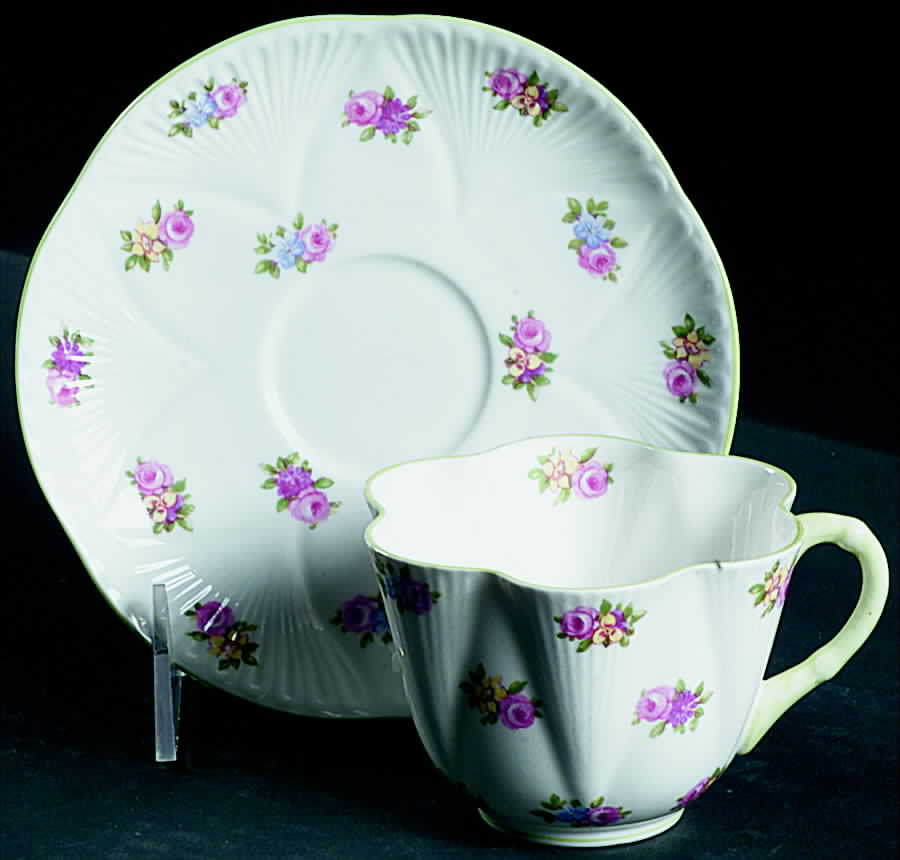 13797 Flat Cup & Saucer Set by Shelley-1