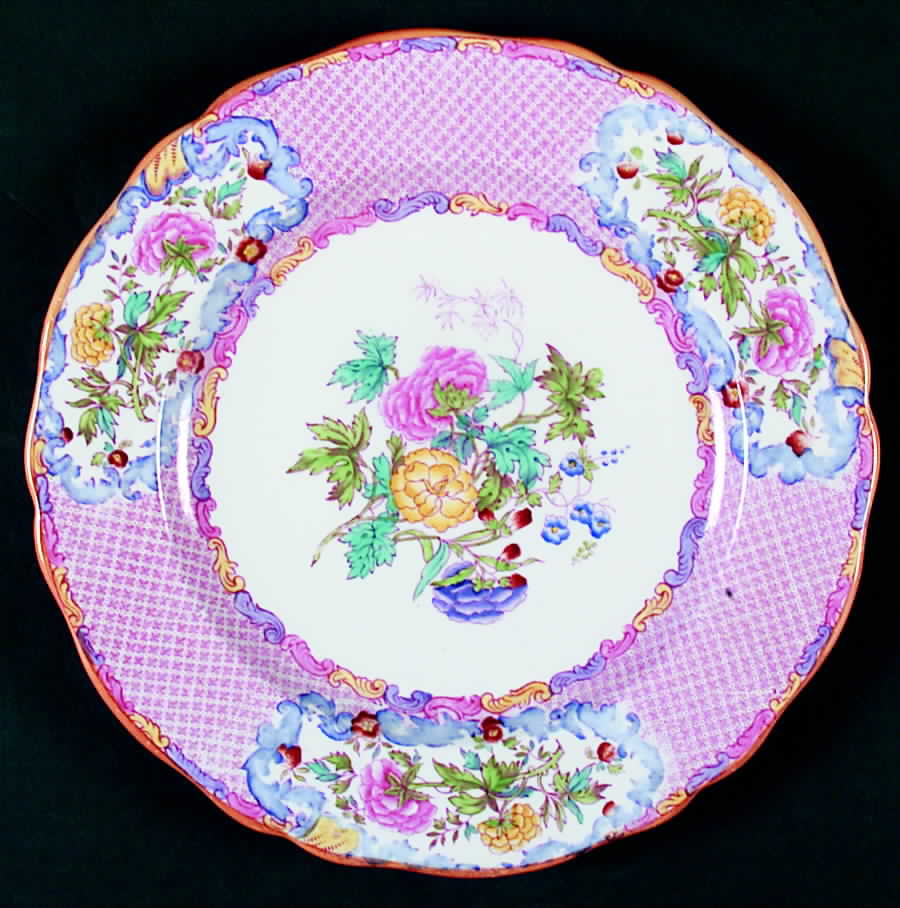 China Rose (Scalloped) Luncheon Plate by Spode-1