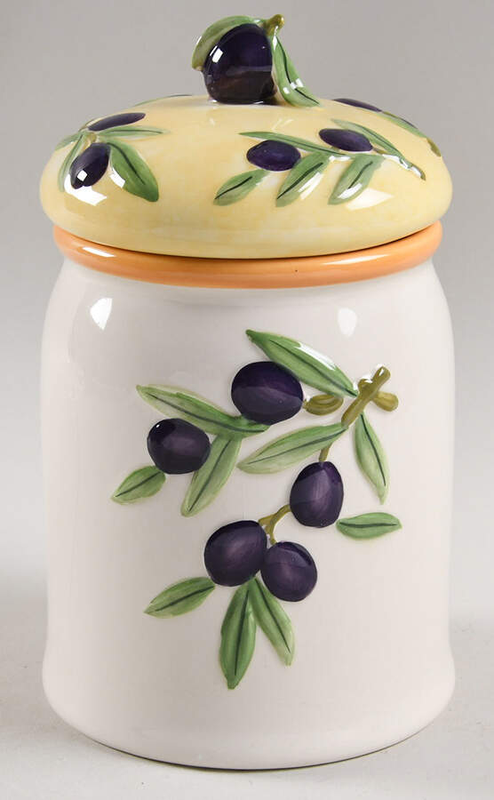 Olive Branch Medium Canister & Lid by Studio Nova-1
