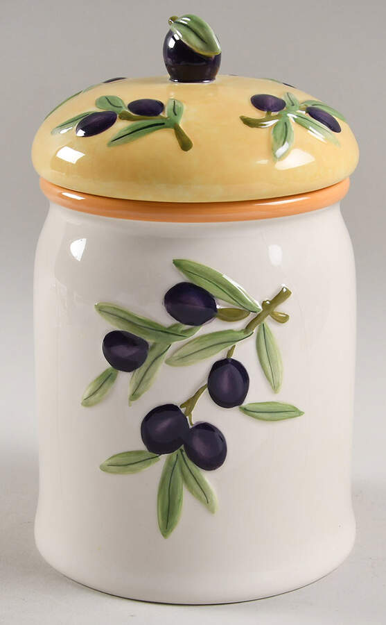 Olive Branch Large Canister & Lid by Studio Nova-1