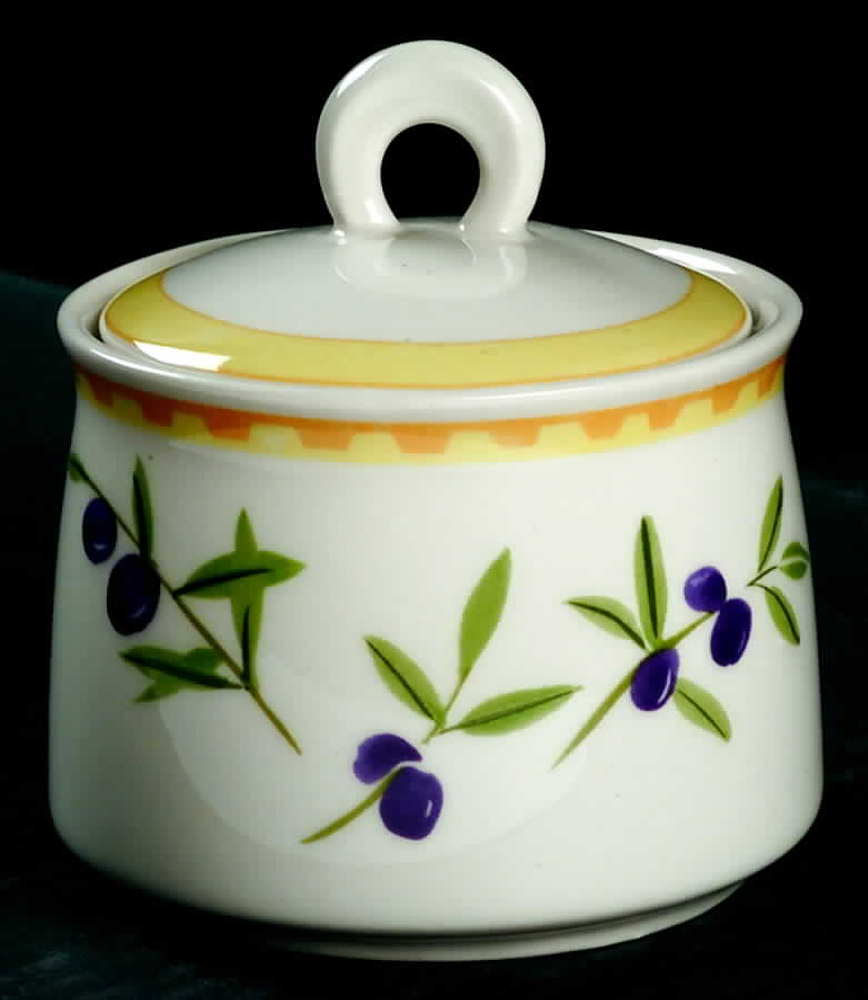 Olive Branch Sugar Bowl & Lid by Studio Nova-1