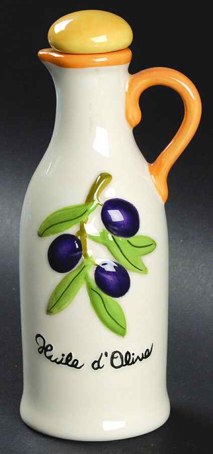 Olive Branch Oil Or Vinegar Cruet and Stopper by Studio Nova-1