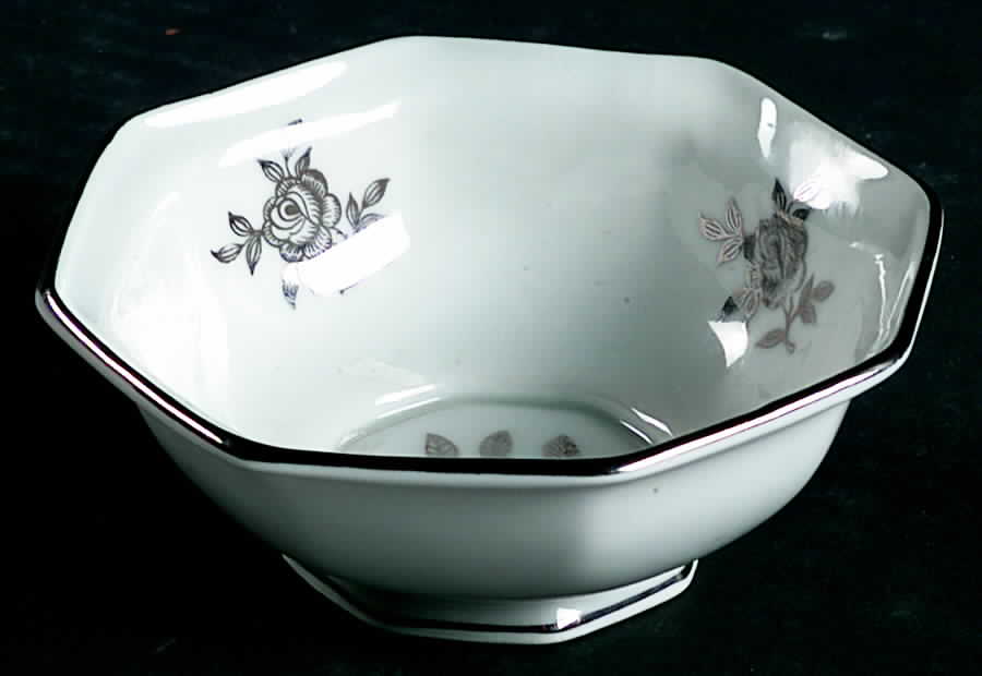 Platinum Elegance (Floral) Mini Open Sugar Bowl by Schumann - Bavaria-1