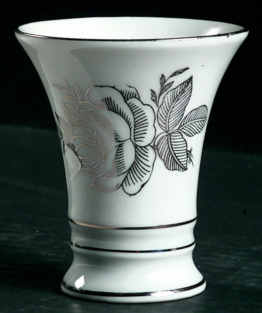 Platinum Elegance (Floral) Small Vase by Schumann - Bavaria-1