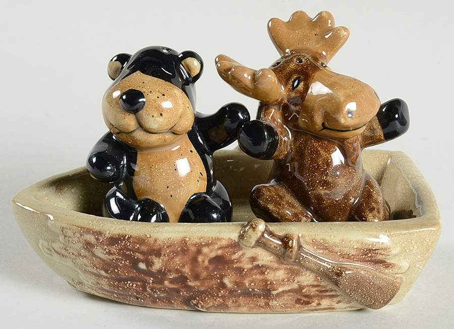 Lodge Figural Salt & Pepper with Tray Set by Sonoma Home-1