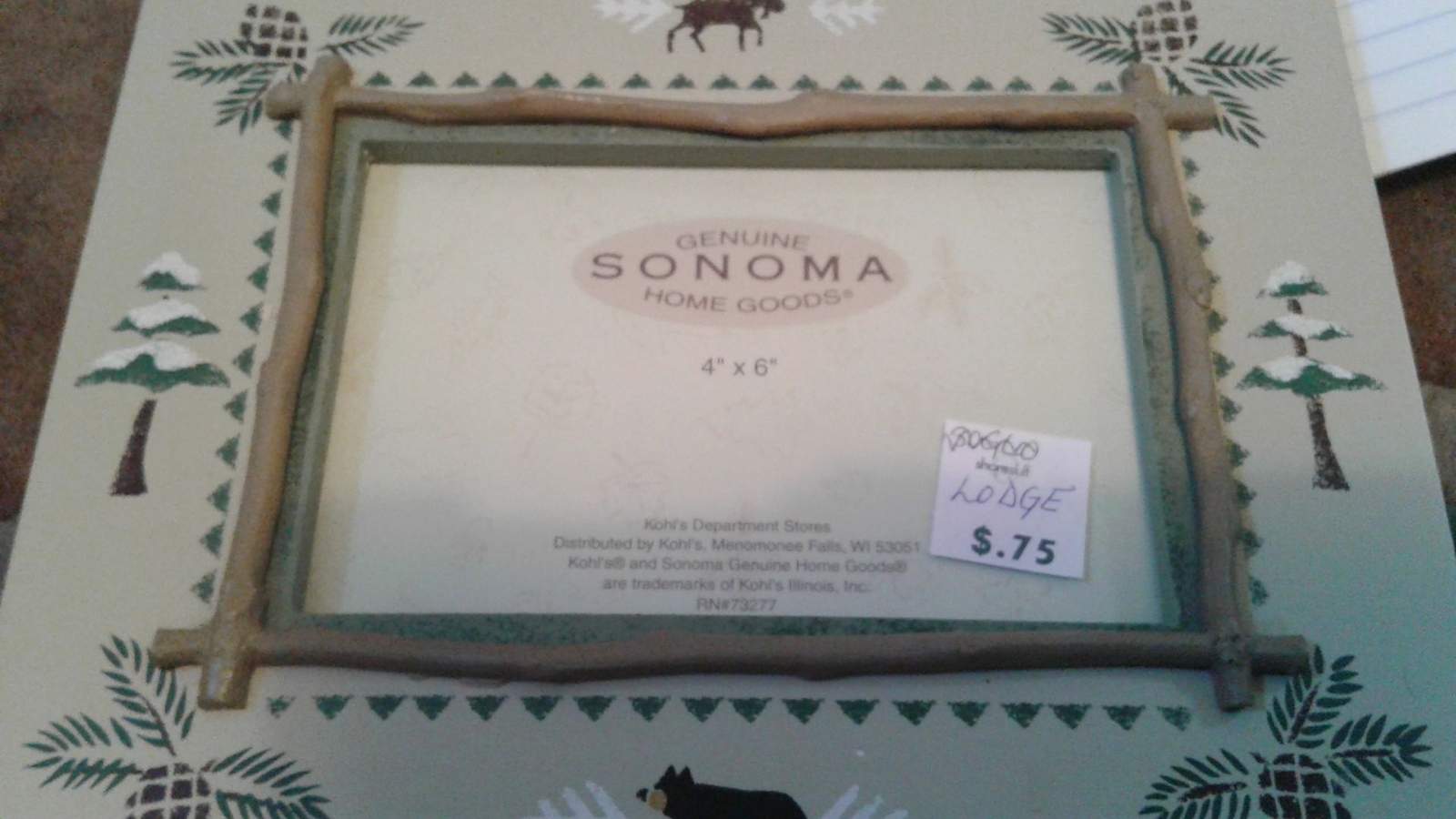 Lodge Frame-Holds 4" X 6" by Sonoma Home-1