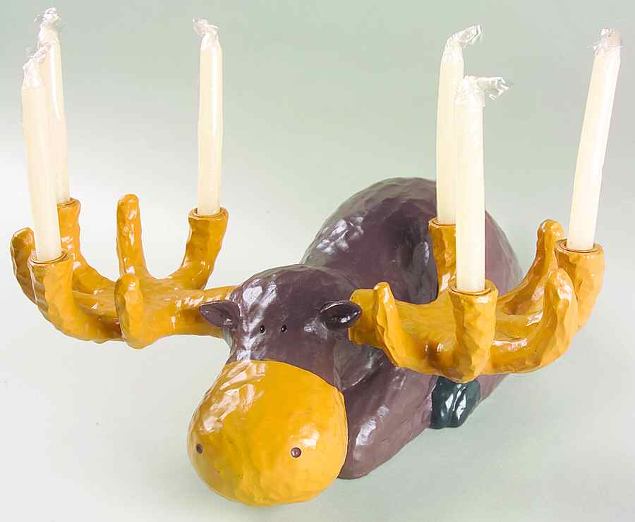 Lodge Moose Candelabra Holds 6 Candles by Sonoma Home-1
