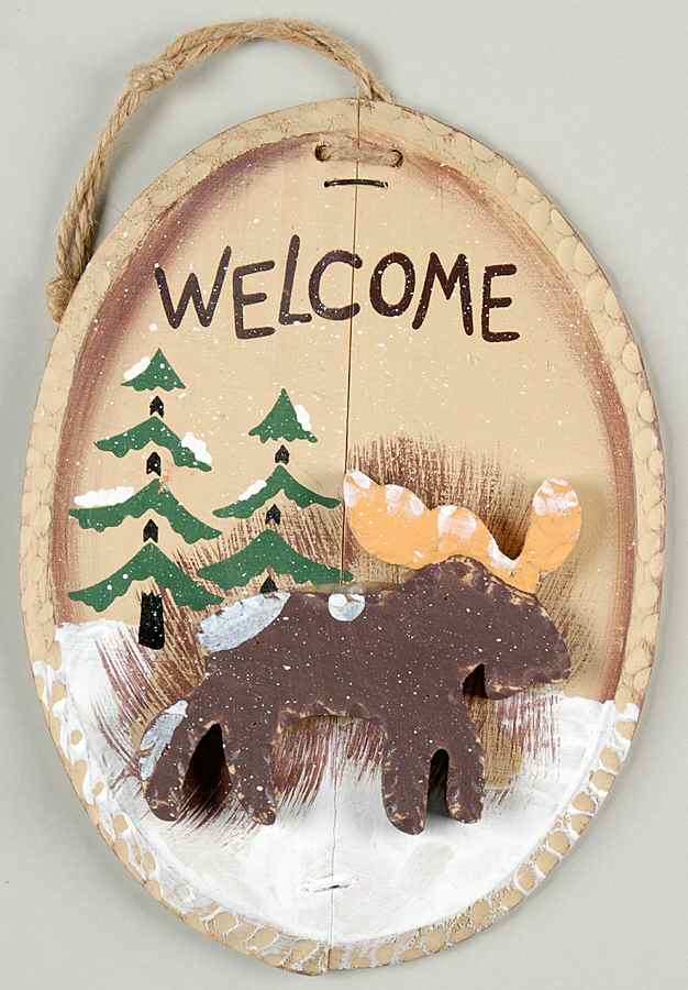 Lodge "Welcome" Wall Plaque by Sonoma Home-1