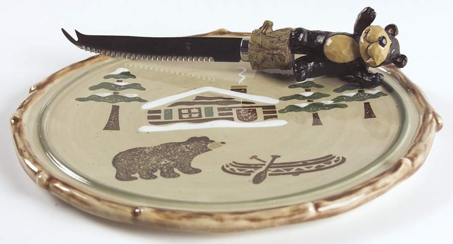 Lodge Figural Cheese Plate & Knife Set by Sonoma Home-1