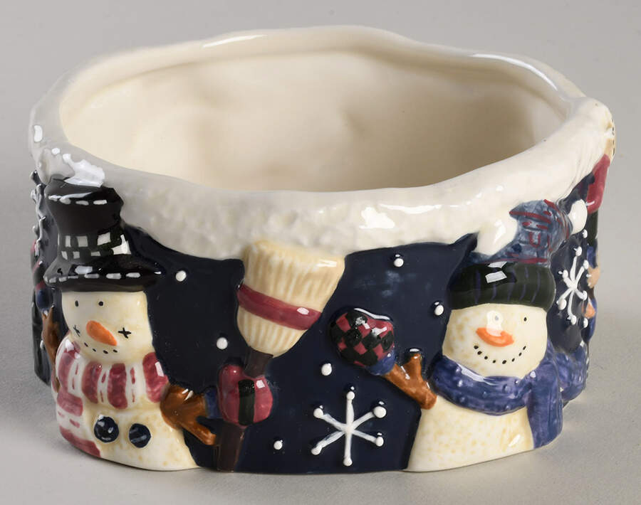 Snow Friends Dip Bowl (For Dip and Spreader) by St Nicholas Square-1