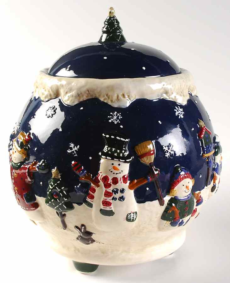 Snow Friends Cookie Jar & Lid by St Nicholas Square-1