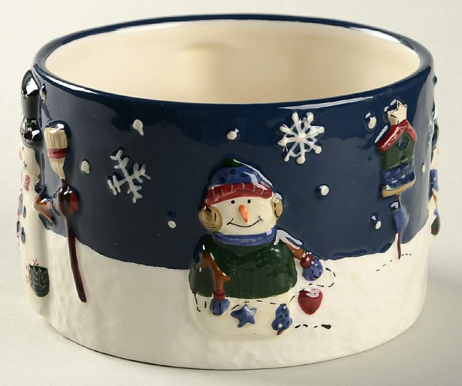 Snow Friends Dip Bowl (for Dip and Spreader) by St Nicholas Square-1
