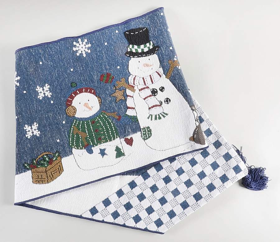 Snow Friends 12" X 69" Tapestry Table Runner by St Nicholas Square-1