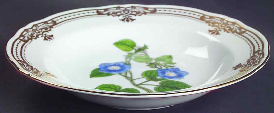 Golden Botanical Rim Soup Bowl by Sadek-1