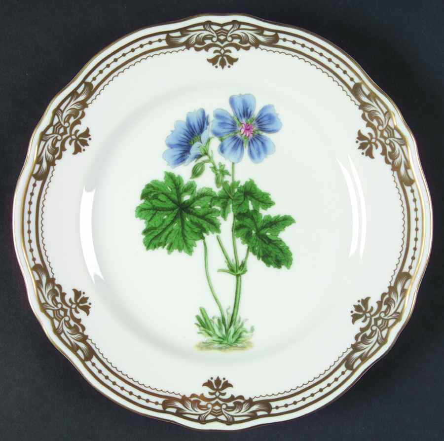 Golden Botanical Salad/Dessert Plate by Sadek-1