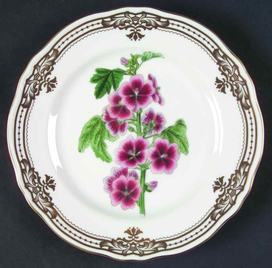 Golden Botanical Salad/Dessert Plate by Sadek-1