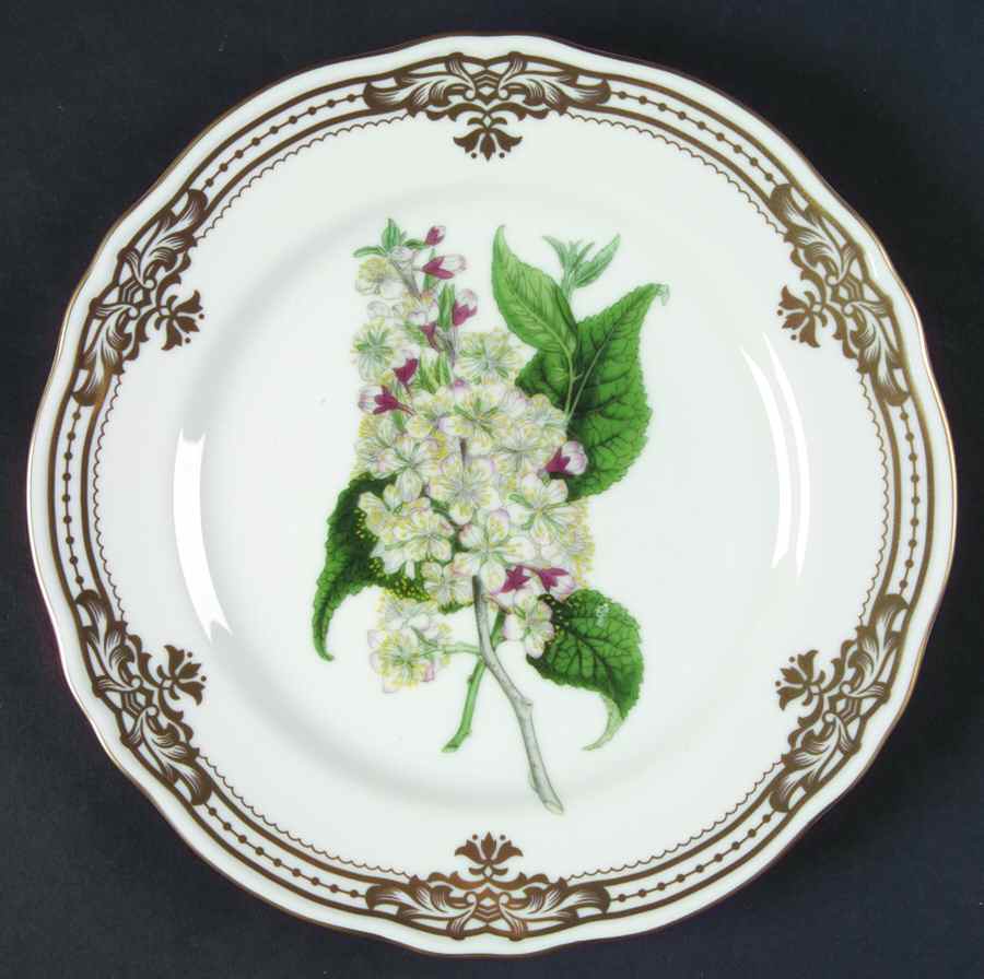 Golden Botanical Salad/Dessert Plate by Sadek-1