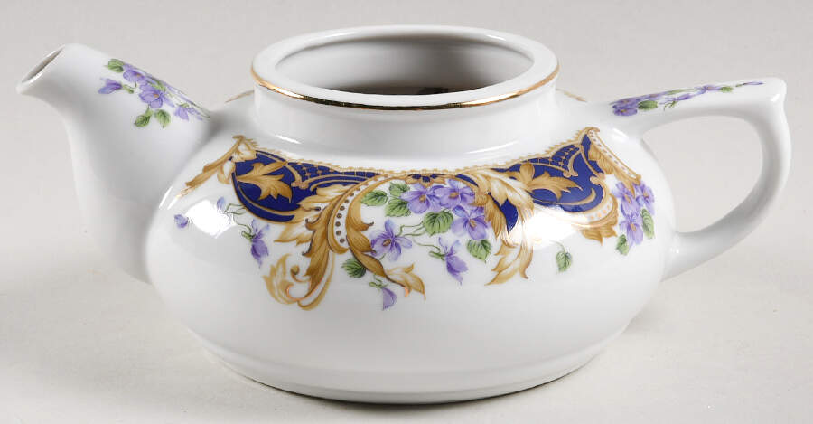 Royal Violets Individual Teapot with Cup Teapot No Lid by Sadek-1
