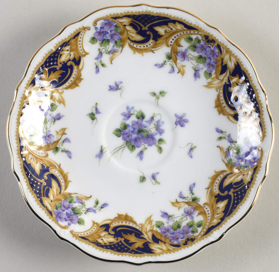 Royal Violets Saucer by Sadek-1