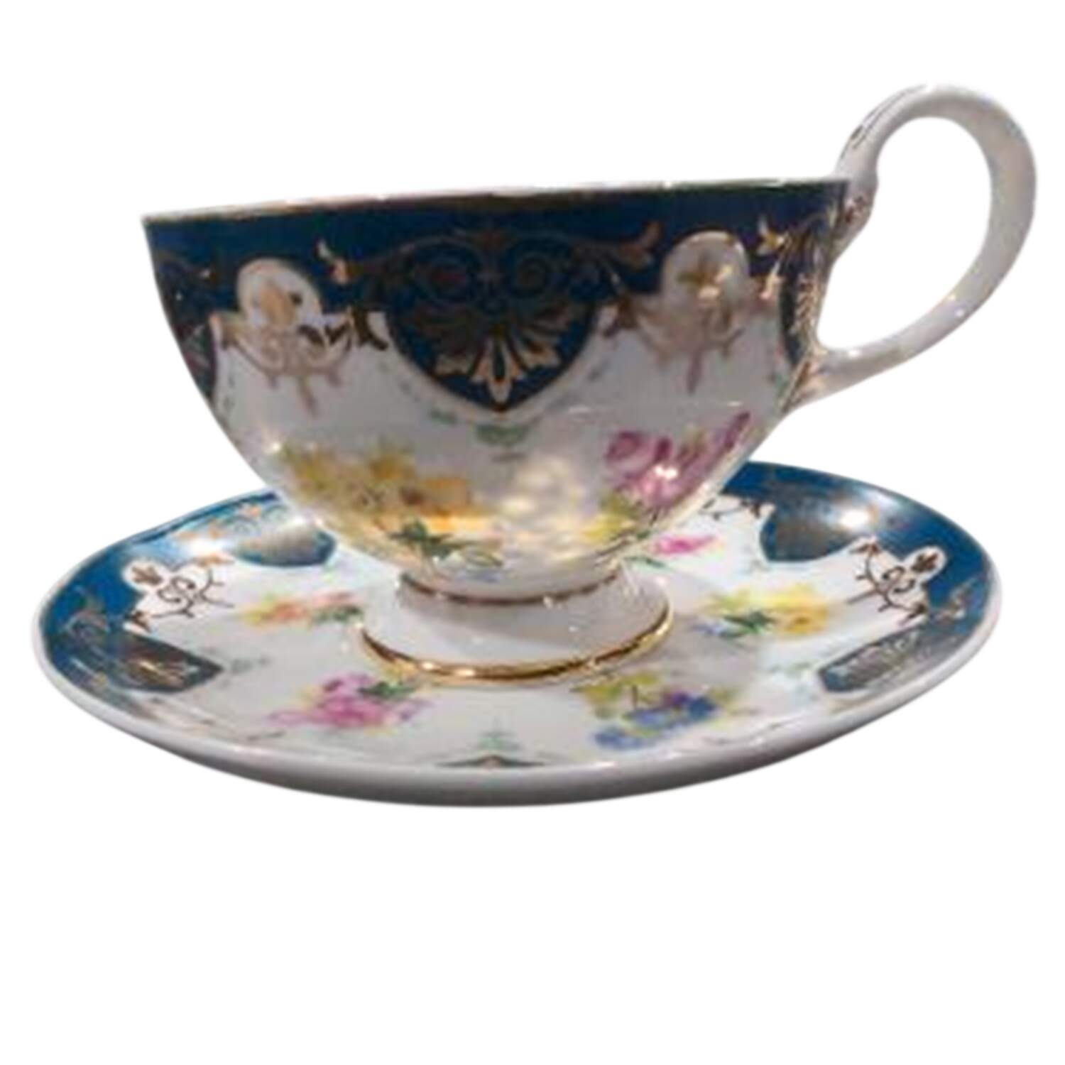 Vanderbilt Service Footed Cup & Saucer Set by Sadek-1