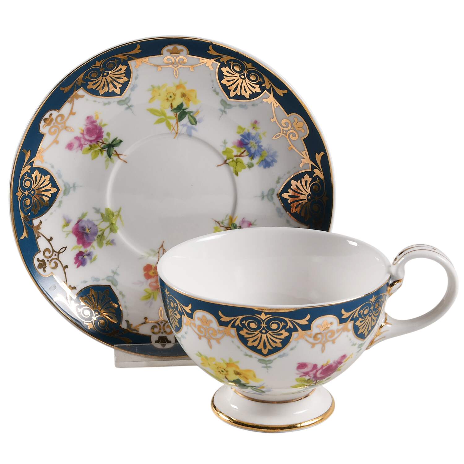 Vanderbilt Service Footed Cup & Saucer Set by Sadek-1