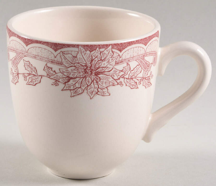 Yuletide Red Mug by Staffordshire Engraving-1