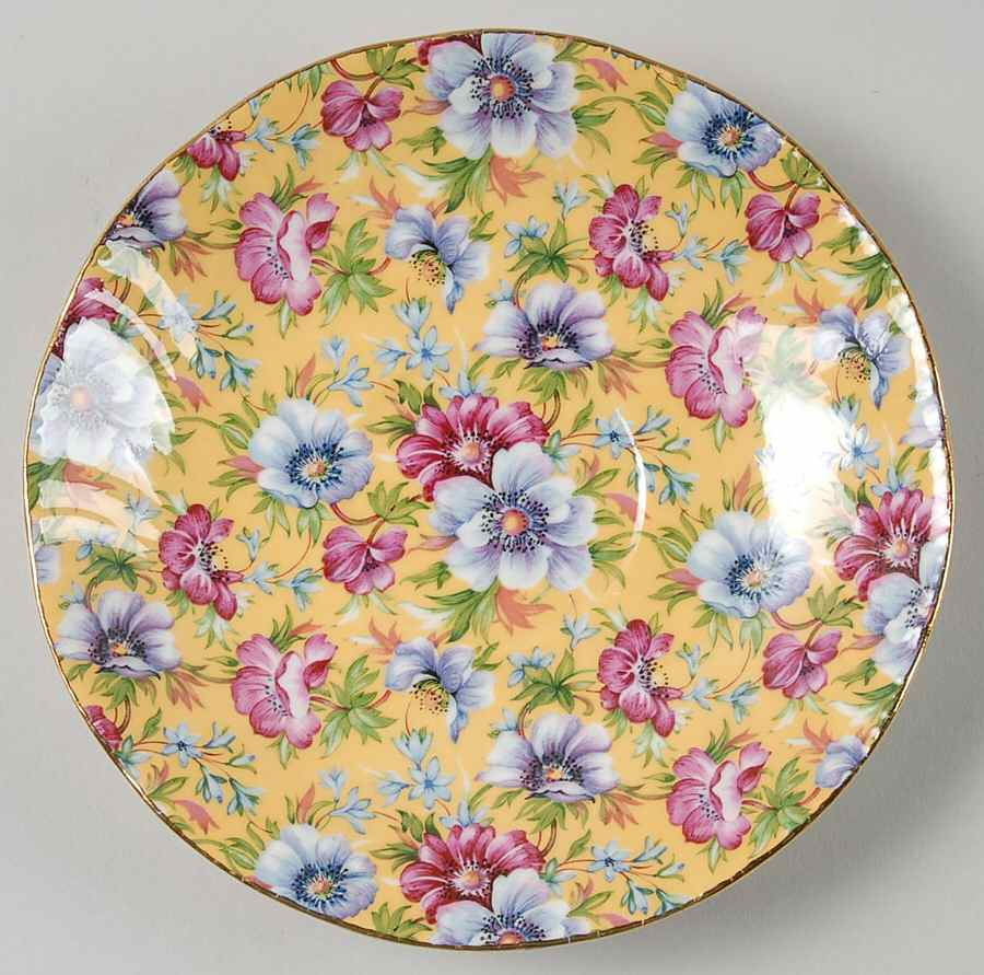 Sophie Chintz Saucer for Flat Cup by Sadler-1