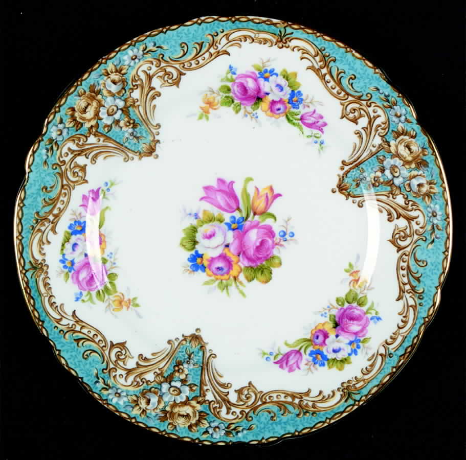 Regal Blue (Scalloped) Dinner Plate by Shelley-1