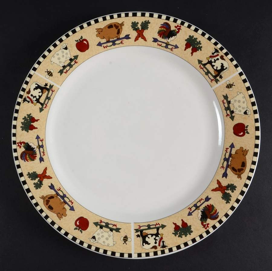 Country Gathering 12" Chop Plate (Round Platter) by Sakura-1