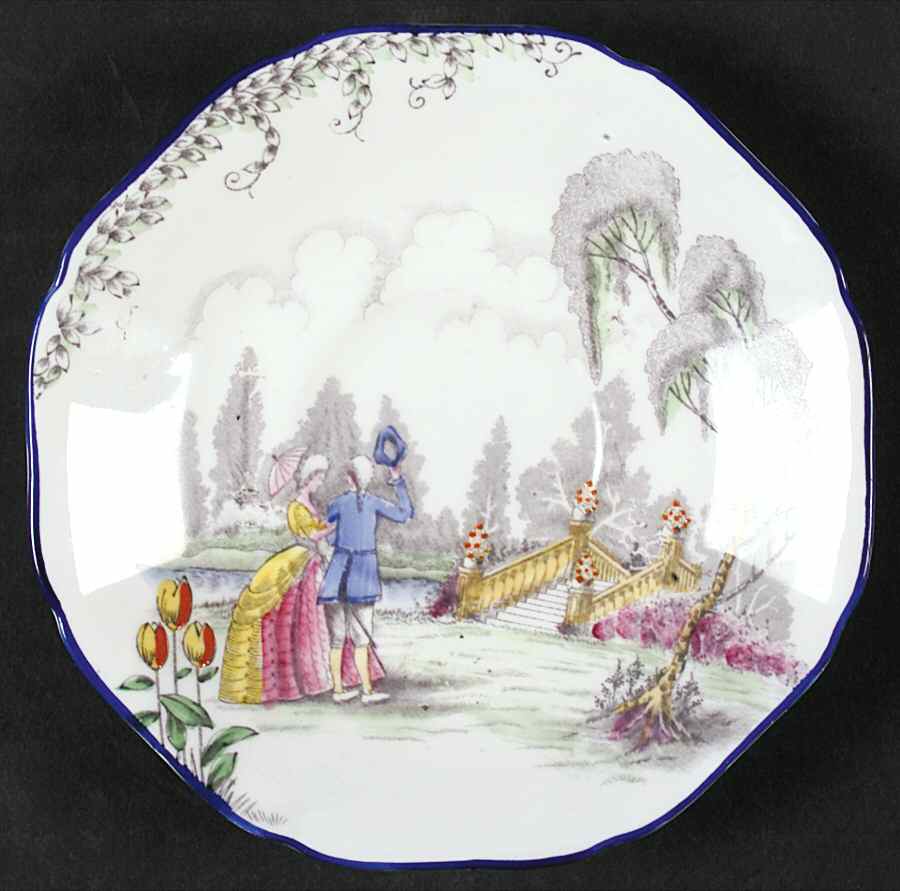 Romance (Blue Trim) Saucer by Sutherland-1