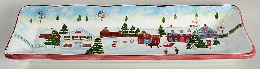 Christmas Valley Bread Tray by Sakura-1
