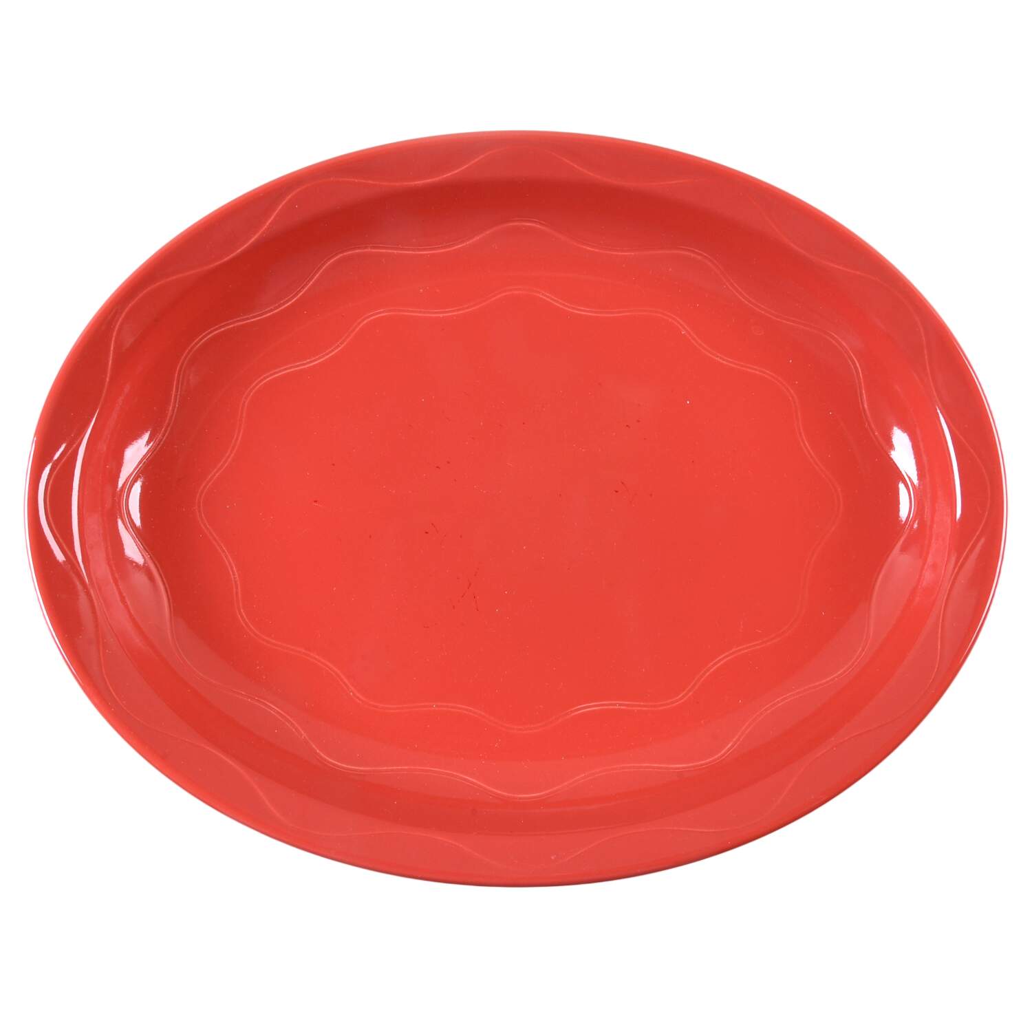 Cantina Red (Cayenne) 13" Oval Serving Platter by Syracuse-1
