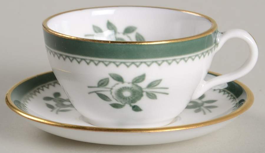 Gloucester Green (Bone China) Miniature Cup and Saucer Set by Spode-1