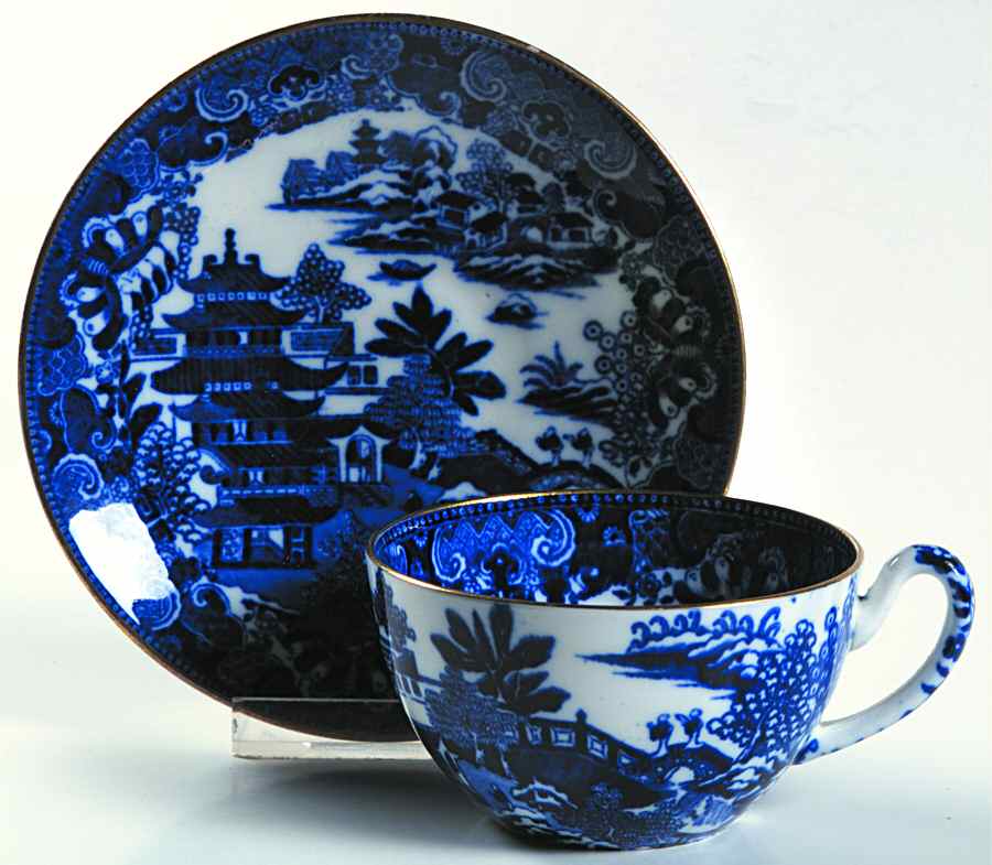 Two Temples Flat Cup & Saucer Set by Spode-1